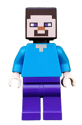 LEGO Minifigure min009 - Steve (Light Nougat) - Dark Purple Legs - Authentic LEGO Minifigure Main Image
