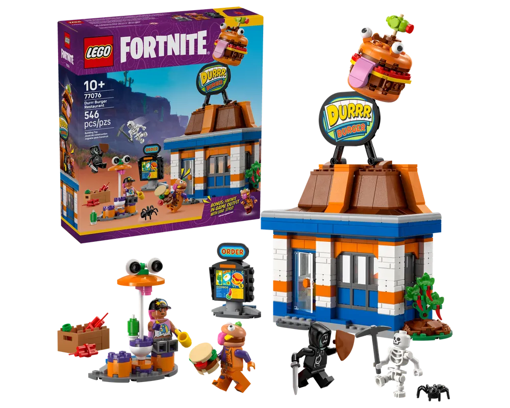LEGO Fortnite 77076 - Durrr Burger Restaurant - Authentic LEGO Set Main Image