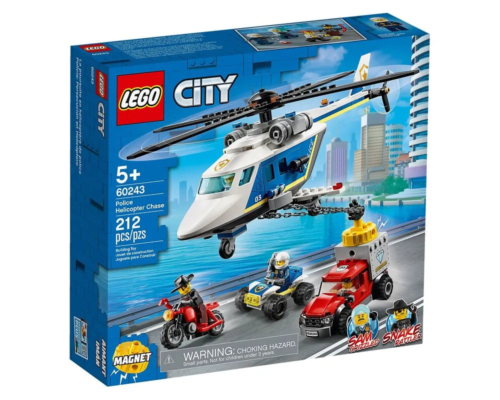 LEGO City 60243 - Police Helicopter Chase - Authentic LEGO Set Main Image