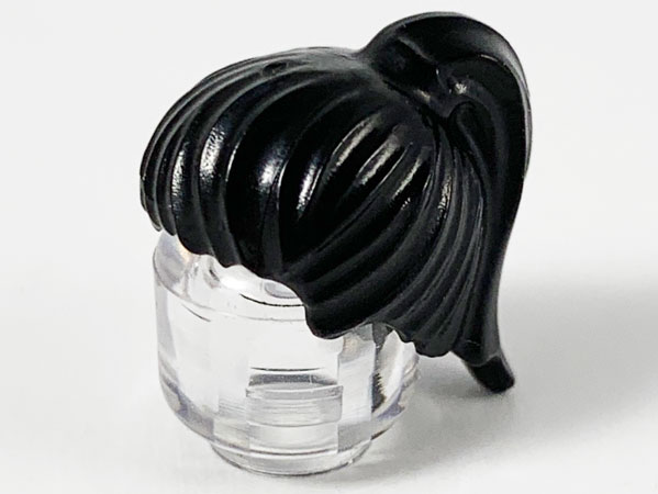 LEGO x104 Minifigure, Hair Female Ponytail in Black - Authentic LEGO Part