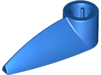 LEGO x346 Bionicle 1 x 3 Tooth with Axle Hole (Bohrok Eye) in Blue - Authentic LEGO Part