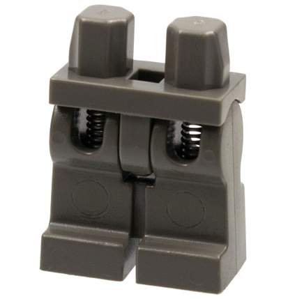 LEGO x494c01 Hips and Legs - Spring Legs in Dark Gray - Authentic LEGO Part