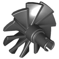 LEGO x577 Engine, Large, Center, 10 Blades in Black - Authentic LEGO Part
