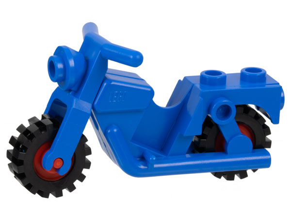 LEGO x81c01 Motorcycle Town with Wheels with Black Tires (x81 / 3464c02) in Blue - Authentic LEGO Part
