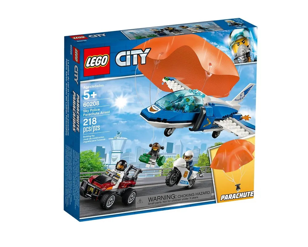 LEGO City 60208 - Sky Police Parachute Arrest - Authentic LEGO Set Main Image