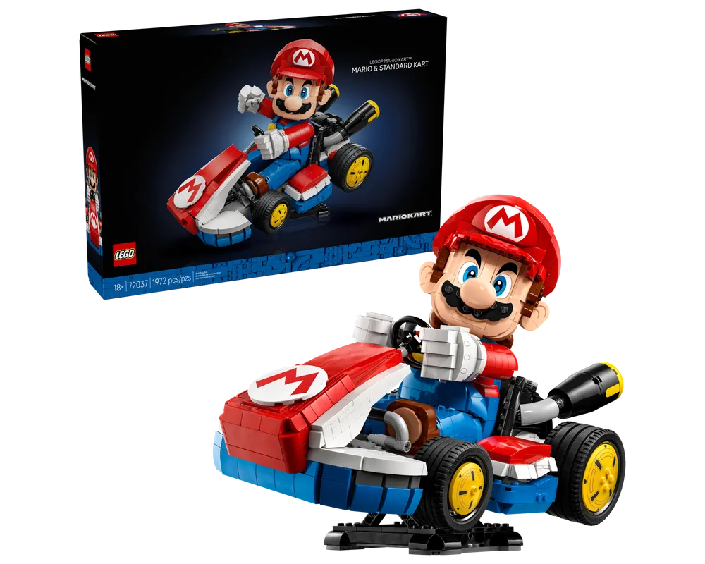 LEGO Super Mario 72037 - Mario Kart – Mario & Standard Kart - Authentic LEGO Set Main Image