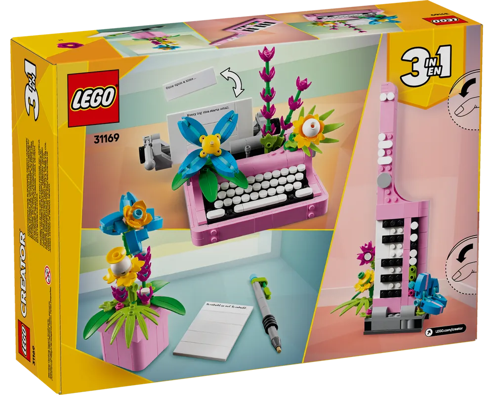 LEGO Creator 31169 - Typewriter with Flowers - Authentic LEGO Set Image 2