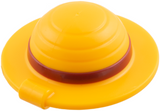 LEGO 112531pb01 Minifigure, Headgear Straw Hat with Bar Handle with Molded Dark Red Band Pattern - Main Product Image