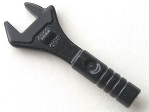 LEGO 11402f Minifigure, Utensil Tool Adjustable Wrench in Black - Authentic LEGO Part
