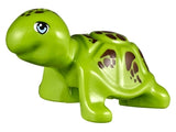 LEGO 11603pb01 Turtle, Friends Style with Bright Light Blue Eyes and Reddish Brown Spots Pattern (Bubbles) - Main Product Image