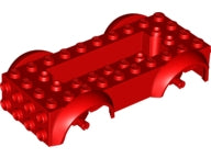 LEGO 11650c01 Vehicle, Base 5 x 10 x 2 1/2 with Mudguards and 2 x 6 Recessed Center with 3 Holes with (Same Color) Wheels Holders Attached - Main Product Image