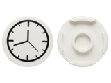 LEGO 14769pb001 Tile, Round 2 x 2 with Bottom Stud Holder with Clock Pattern - Main Product Image