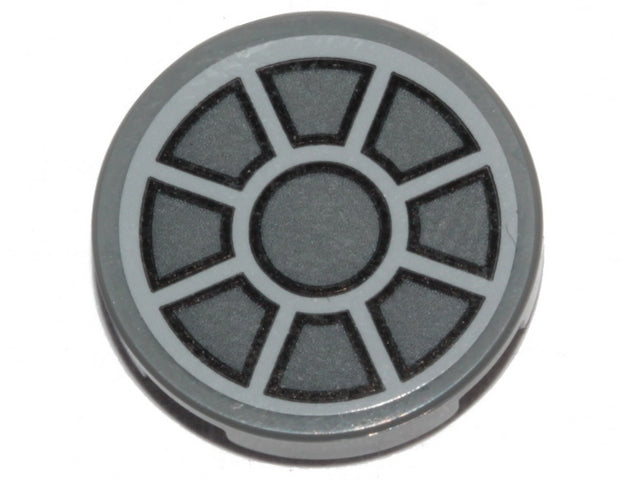 LEGO 14769pb293 Tile, Round 2 x 2 with Bottom Stud Holder with SW  Fan on Light Bluish Gray Background Pattern (Sticker) - Sets 75105 / 75257 - Main Product Image