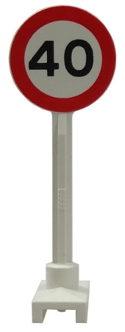 LEGO 14pb04 Road Sign Round with 40 Pattern - Main Product Image