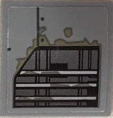 LEGO 15068pb169 Slope, Curved 2 x 2 x 2/3 with SW Vent and Black Line Pattern (Sticker) - Set 75202 - Main Product Image