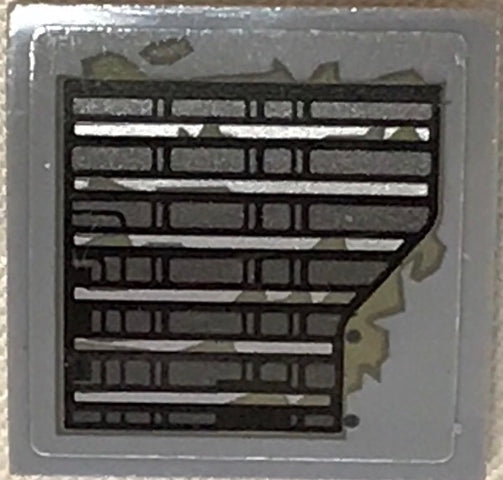 LEGO 15068pb170 Slope, Curved 2 x 2 x 2/3 with SW Vent Pattern (Sticker) - Set 75202 - Main Product Image