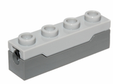 LEGO 15301c01 Projectile Launcher, 1 x 4 Spring Shooter with Light Bluish Gray Top - Main Product Image