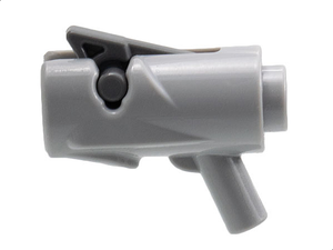 LEGO 15391c01 Minifigure, Weapon Gun, Mini Blaster / Shooter with Dark Bluish Gray Trigger (15391 / 15392) in Light Bluish Gray - Authentic LEGO Part
