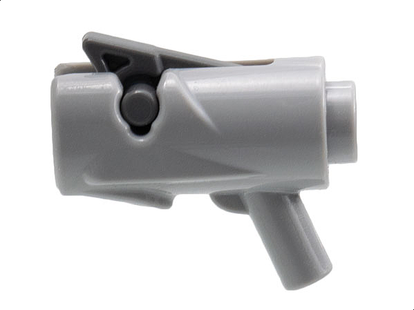 LEGO 15391c01 Minifigure, Weapon Gun, Mini Blaster / Shooter with Dark Bluish Gray Trigger (15391 / 15392) in Light Bluish Gray - Authentic LEGO Part