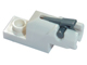 LEGO 15403c01 Projectile Launcher, 1 x 2 Mini Blaster / Shooter with Dark Bluish Gray Trigger (15403 / 15392) in White - Authentic LEGO Part