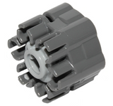 LEGO 18588c01 Projectile Launcher Part, Rapid Shooter Six Barrel - Angled Barrels with Light Bluish Gray Trigger (18588 / 18587) - Main Product Image