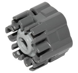 LEGO 18588c01 Projectile Launcher Part, Rapid Shooter Six Barrel - Angled Barrels with Light Bluish Gray Trigger (18588 / 18587) - Main Product Image
