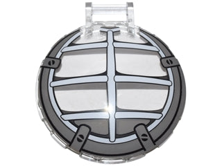 LEGO 18675pb10 Dish 6 x 6 Inverted with Bar Handle with Ninjago Mech Cockpit Pattern - Main Product Image
