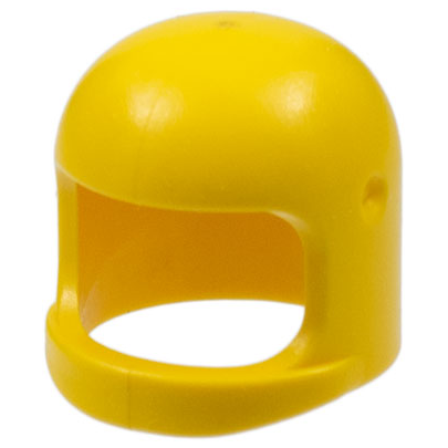 LEGO 193b2 Minifigure, Headgear Helmet Space / Town with Thick Chin Strap - with Visor Dimples in Yellow - Authentic LEGO Part