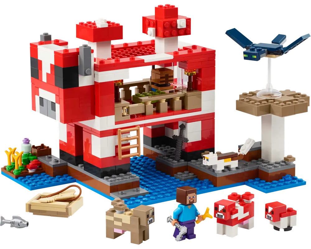 LEGO Minecraft 21270 - The Mooshroom House - Authentic LEGO Set Image 2