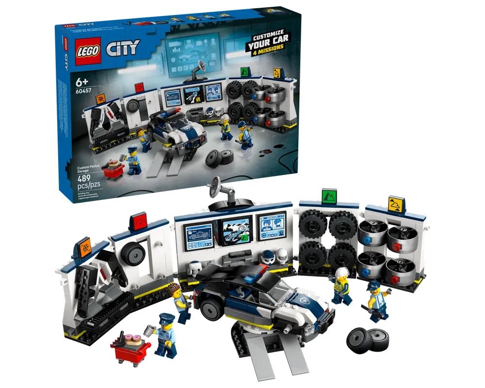 LEGO City 60457 - Custom Police Car garage - Authentic LEGO Set Main Image