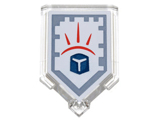 LEGO 22385pb022 Tile, Modified 2 x 3 Pentagonal with Nexo Power Shield Pattern - Force Field - Main Product Image