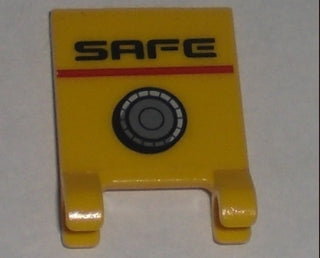 LEGO 2335pb060 Flag 2 x 2 Square with 'SAFE' and Dial Pattern (Sticker) - Set 5971 - Main Product Image