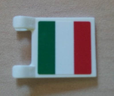 LEGO 2335pb078 Flag 2 x 2 Square with Italian Flag Pattern on One Side (Sticker) - Set 8423, 8679 - Main Product Image