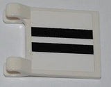LEGO 2335pb082 Flag 2 x 2 Square with 2 Black Lines on  Background Pattern (Sticker) - Set 8198 - Main Product Image