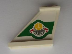 LEGO 2340pb041L Tail 4 x 1 x 3 with Box and Arrows and Globe Left and Red SP3 Badge and Black 'POLICE' Right Pattern (Stickers) - Set 5983 - Main Product Image