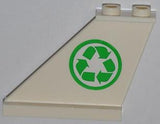 LEGO 2340pb045L Tail 4 x 1 x 3 with Recycling Arrows on Left Side Pattern (Sticker) - Set 4432 - Main Product Image