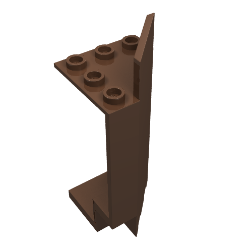LEGO 2345 Panel 3 x 3 x 6 Corner Wall in Brown - Authentic LEGO Part