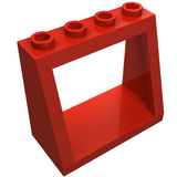 LEGO 2352b Windscreen 2 x 4 x 3 Frame - Hollow Studs in Red - Authentic LEGO Part