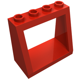 LEGO 2352b Windscreen 2 x 4 x 3 Frame - Hollow Studs in Red - Authentic LEGO Part