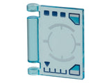 LEGO 24093pb070 Minifigure, Utensil Book Cover with Spaceship Control Panel, Dark Blue Gauges, Squares and Triangle and White Targeting Circle on Head-Up Display (HUD) Pattern - Main Product Image