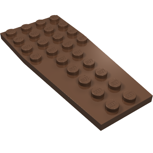 LEGO 2413 Wedge, Plate 4 x 9 without Stud Notches in Brown - Authentic LEGO Part