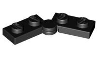 LEGO 2429c01 Hinge Plate 1 x 4 Swivel (2429 / 2430) in Black - Authentic LEGO Part