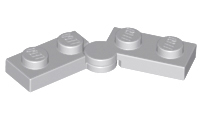 LEGO 2429c01 Hinge Plate 1 x 4 Swivel (2429 / 2430) in Light Bluish Gray - Authentic LEGO Part