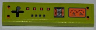 LEGO 2431pb0225 Tile 1 x 4 with Joystick and Control Panel Pattern (Sticker) - Set 8958 - Main Product Image