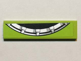 LEGO 2431pb0331 Tile 1 x 4 with Black and Silver Semi Circle Pattern (Sticker) - Set 8864 - Main Product Image