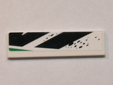 LEGO 2431pb0332R Tile 1 x 4 with Black and Green Pattern Model Right Side (Sticker) - Set 8864 - Main Product Image