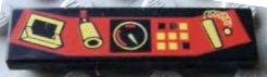 LEGO 2431px1 Tile 1 x 4 with Red Control Panel with Gauge and Yellow Buttons Pattern - Main Product Image