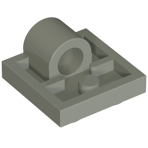 LEGO 2444 Plate, Modified 2 x 2 with Pin Hole in Light Gray - Authentic LEGO Part