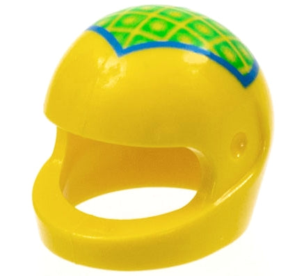 LEGO 2446pb27 Minifigure, Headgear Helmet Motorcycle (Standard) with Ferrari F. Massa Pattern - Main Product Image
