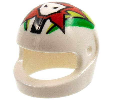 LEGO 2446pb31 Minifigure, Headgear Helmet Motorcycle (Standard) with World Racers Team Extreme Logo Pattern - Main Product Image